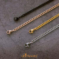 555jewelry สร้อยคอสแตนเลส สตีลแท้ สร้อยเปล่าดีไซน์เรียบสวยลายโซ่ แฟชั่นสำหรับชายและหญิง Unisex รุ่น MNC-C073  [CH9]