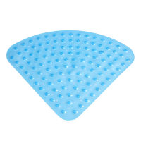 54x54 Cm Shower Mat Bathroom Pebbles Surface Sector Shape Anti-slip Hos Toilet Easy Clean Suction Cup Cushion PVC Corner Home