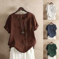 เสื้อยืด Panlakad Pang Pormal เสื้อ Boho Tanic ไซส์ใหญ่พิเศษสำหรับผู้หญิงเสื้อเบลาส์แบบหลวมๆใส่ได้ทุกวันสำหรับผู้หญิง