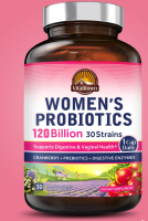 Vitalitown Women’s Probiotics 120 Billion CFUs 1 Daily , 30 Strains, with Prebiotics