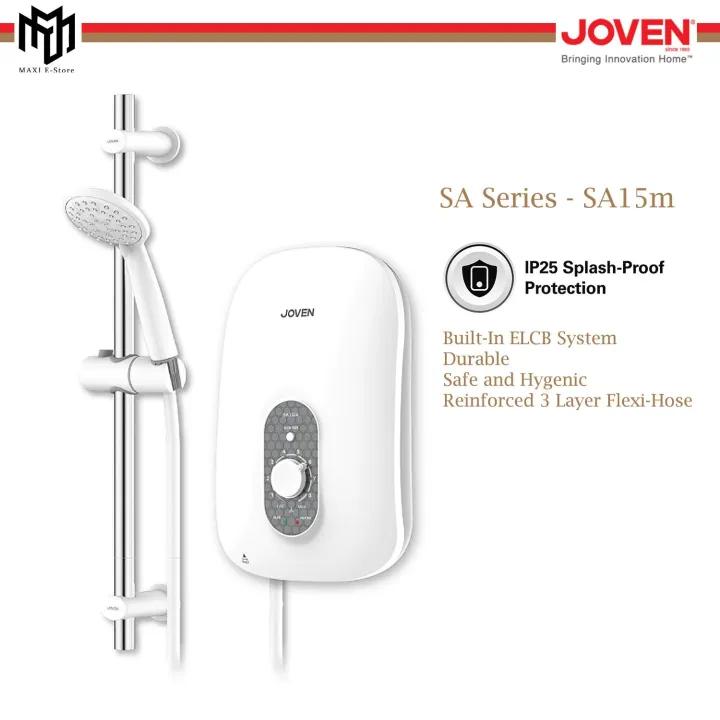 Joven Instant Water Heater Shower System (White) SA15M Lazada