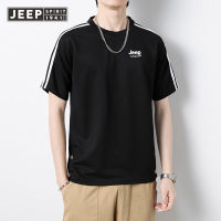 JEEP SPIRIT คุณภาพสูงฤดูร้อนแขนสั้นกีฬาผู้ชายบางตรงสไตล์อเมริกันเสื้อลำลองอินเทรนด์