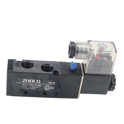 1/4"  5 port 2 pos solenoid valve Pneumatic 4V210-08 DC24V 12V AC 220V 380V 110V high quality Valves