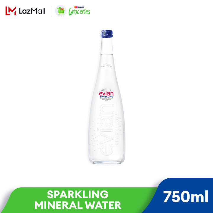 EVIAN SPARKLING NATURAL MINERAL WATER - GLASS 750ML | Lazada