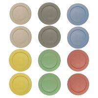 12 Pcs 10 Inch Lightweight Wheat Straw Plates Dinner Plates,Plastic Plates Reusable,Dinnerware Sets