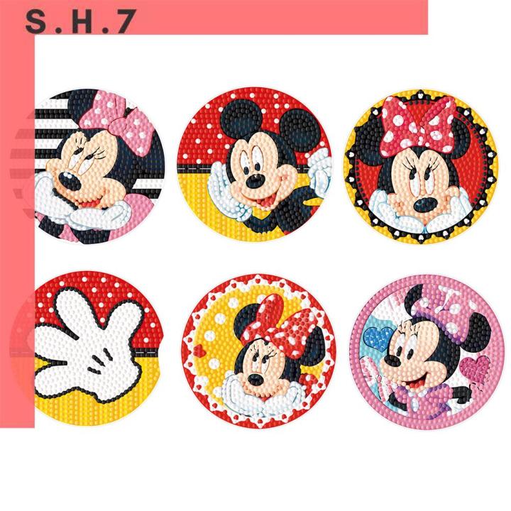 DIY Diamond Painting Coasters Kit Diamonds Cup Mat Cartoon Mickey