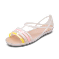 TOP☆(Select one small size ) Croc for  women New Candy Color Women Shoe Jelly Shoes Flats  Croc Sandals for  Woman  Summer s Peep Toe Stappy Beach Valentine Rainbow