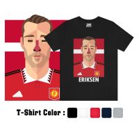 เสื้อยืดคอกลมPSM เสื้อยืดลายนักฟุตบอล เสื้อลาย Eriksen แมนยูฯ 2022-23 S-5XL