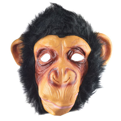 🔥【Ready Stock】Halloween Monkey Mask Realistic Adult Chimp Mask Chimp Maks Costume Cosplay