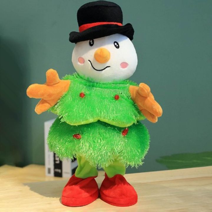 ของเล่นที่มีดนตรีในวันคริสต์มาสต้นตุ๊กตาขยับได้ของเล่นตุ๊กตาคริสมาสต์หน้าต่างแสดงผลรูป-led-สำหรับงานเลี้ยง