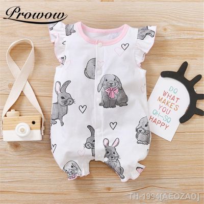 ☂ Prowow coelho do bebê macacão de verão traje para o menina vôo manga recém-nascido dos desenhos animados roupas