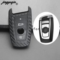 [A Car Home] Jingyuqin คาร์บอนไฟเบอร์ซิลิโคน Key Fob สำหรับ BMW 520 525 F30 F10 F18 118i 320i 1 3 5 7 Series X3 X4 M3 M4 M5