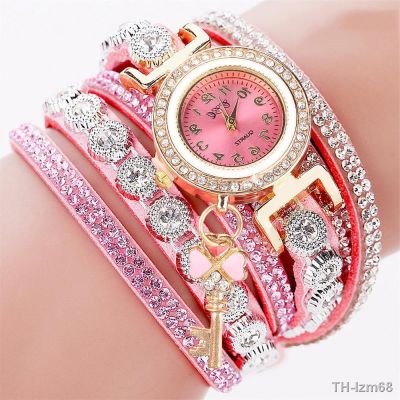 ⌚ Fashion bracelets velvet table female South Korea set auger color around wrist personality key pendant