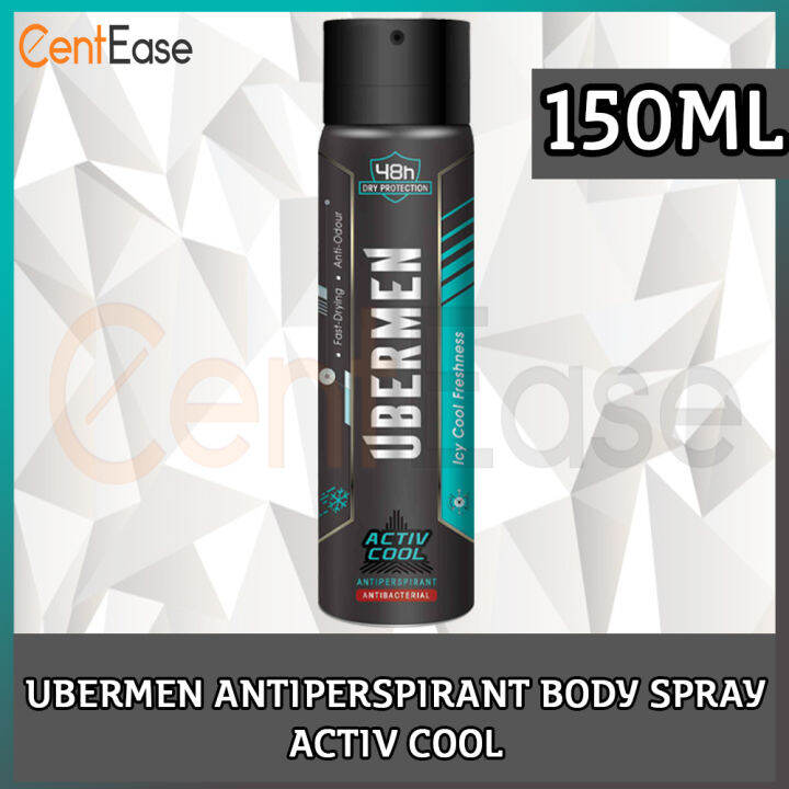 Ubermen Antiperspirant Body Spray Activ Cool 150ml Lazada