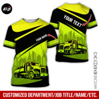 2023 Personalized Name And Color Love Dump Truck All Over Printed Clothes GT391