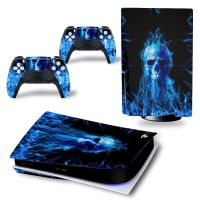 GAMEGENIXX PS5 Standard Disc Skin Sticker Skull Protective Decal Removable Cover for PS5 Console and 2 Controllers