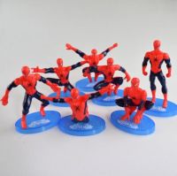 ▣﹍❇ 7 pieces of spiderman cake decorations spiderman theme party supplies