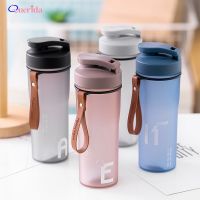 ☇◈๑ Hot Outdoor Frosted Sports Water Bottles Portable Outdoor Travel Leakproof Plastic Kettle Cup Direct Drinking My Bottle BPA Free