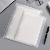 ♤ A5 Transparent Plastic Clip File Folder for Document Notebook Inner Core Cover PVC Zipper Bag Binder Pocket Stationery Organizer