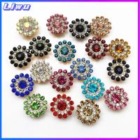 LIWU 10PCS 14mm DIY ก้นเหล็ก ที่เป็นประกาย ตกแต่งเสื้อผ้า เครื่องประดับหมวก ปุ่ม Rhinestone หินแก้วคริสตัล