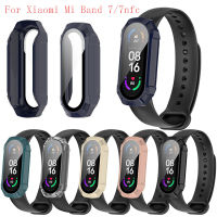 เคสป้องกันฮาร์ดเชลล์สำหรับ Xiaomi Band 7 NFC Screen PC สำหรับ mi Band 7NFC Smart Watch อุปกรณ์เสริมฟิล์มนิรภัย