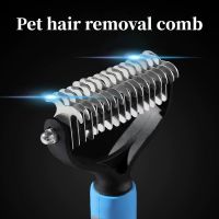 Easiest Double Sided Pet Grooming Brush Dog Hair Removal Comb Shedding Tool for Cats and Dogs with Medium and Long Hair Brushes  Combs