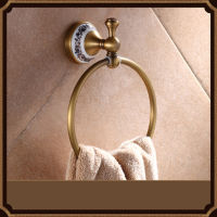 Bathroom Accessory Antique Brass Luxury Paper Holder Toilet Brush Rack Commodity Basket Shelf Soap Dish Towel Ring &amp; Hair Dryer