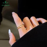 GESAGEW บุคลิกภาพ แหวนหาง เพชร Rhinestones โอปอล เพทาย มุก แหวนเปิดหญิง แหวนผีเสื้อ แหวนทอง แหวนสไตล์เกาหลี