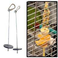 【YF】 Pet Parrots Birds Food Holder Stainless Steel Fruit Spear Stick Meat Vegetable Skewer Fork Hook Bird Cage Accessory