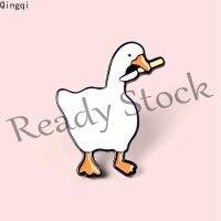 【hot sale】 ❈ B36 Funny Cartoon Goose Enamel Pins White Goose Brooch Badges Cute Duck Brooches Animal Jewelry Gift