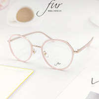 ?กรอบแว่นตา FUR รุ่น M2123-C9 เต็มกรอบสีพิ้งโกล Vintage ทรงสวย ใส่สบาย (บริการตัดเลนส์สายตาราคาถูก)