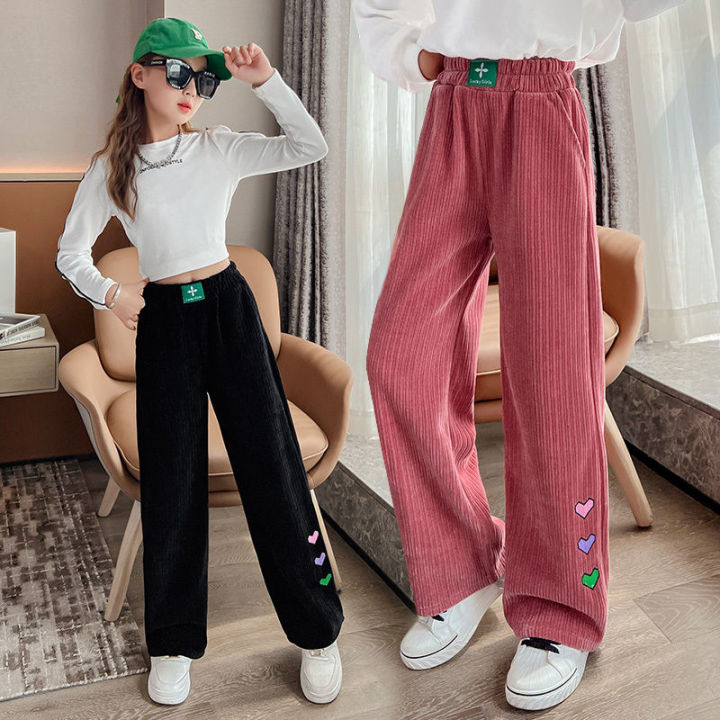 Dropship Corduroy Tied Bow Pants For Women High Waist Wide-leg Women's Pants  2021 Autumn Winter New Fashion Loose Casual Trousers Female to Sell Online  at a Lower Price | Doba