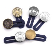 5Pcs Retractable Jeans Waist Metal Buttons Pant Waistband Extension Buckles For Clothing Disassembly Free Sewing Buttons