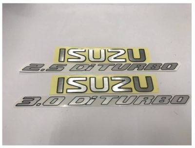 สติ๊กเกอร์ดั้งเดิมติดท้ายรถ ISUZU คำว่า ISUZU 2.5 Di TURBO ISUZU 2.5 DiTURBO ISUZU 3.0 Di TURBO ISUZU 3.0 DiTURBO sticker ติดรถ แต่งรถ อีซูซุ