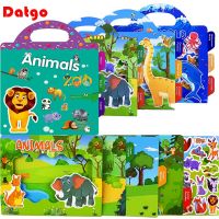 New Children Reusable Scene Cute Stickers DIY Puzzle Sticker Games Books Cartoon Animal Learning Cognition Toys For Kids Gift Stickers