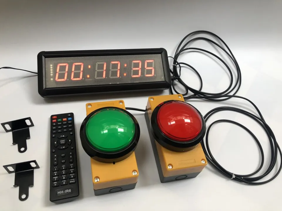 1.5 inch 29cm Led Countdown Clock Stopwatch,Button selectable ,With remote  control School Rush Answer Competition Game Timer