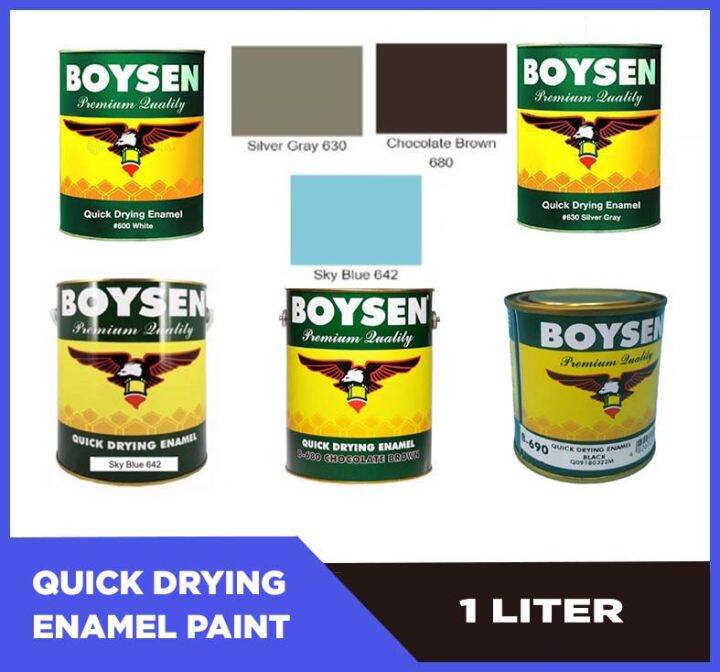 BOYSEN QUICK DRY ENAMEL PAINT 1 LITER 5 COLOR VARIANTS Lazada PH