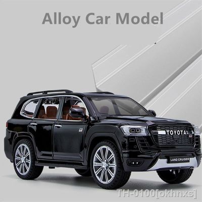 ☾♛ Cruiser SUV Modelo de Carro Diecasts Brinquedo De Metal Veículos Off-Road Som Luz Presentes Para Crianças 1/24