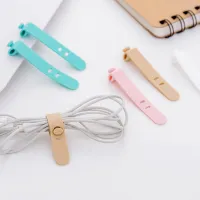 【YY】Cable Tie Silicone 4 Pack Multi-color Reusable Holder Strap Organizer Management For Fastening Cable Cords And Wires Strap