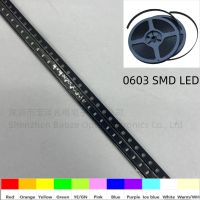0603 SMD LED Red Yellow Green White Blue Orange Pink Ice Blue 1608 light emitting diode 100pcs/lot Electrical Circuitry Parts