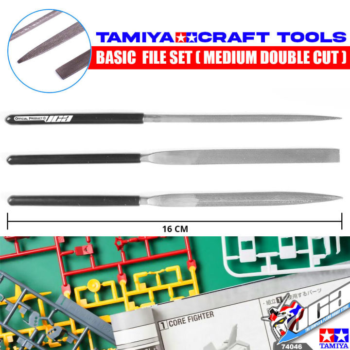 tamiya-74046-basic-hobby-file-medium-double-cut-ตะไบหยาบ-ทามิย่า-โมเดล-กันดั้ม-กันพลา-vca-gundam