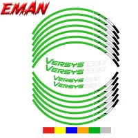 Versys1000 Wheel Sticker Motorcycle Reflective Rim Stripe Front Rear Decal Stickers Full Set For Kawasaki Versys 1000