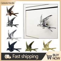 ﹍ Bird Shape Furniture Handle Antique Gold Silver Handles For Cabinets Cupboard Drawers Zinc Alloy Drawer Wardrobe Pulls Handle