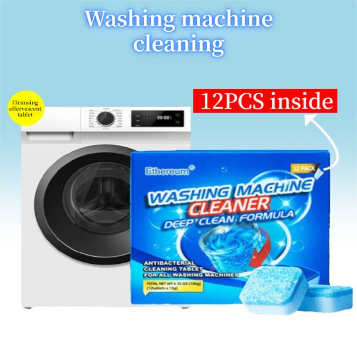 12 Tablets Washing Machine Cleaner/Washing Machine Cleaner Cube/Pencuci ...