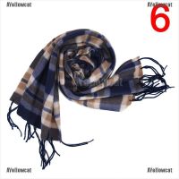 AYellowcat Stylish Wool Blend Women&amp;Men Geometric Plaid Wrap Winter Warm Fleece Scarf Shawl