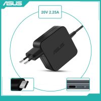 รถแล็ปท็อปอะแดปเตอร์ AC R 2.25A 20V 45W Type-C สำหรับ Asus C302CA C302C C302 C101PA C213SA C213S C523NA C523N USB-C รถยนต์