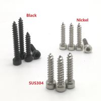 20 50pcs m2 m2.6 M3 m3.5 M4 stainless steel nickel black plated hex Hexagon Head Self tapping Screws Cup Furniture Speaker Screw