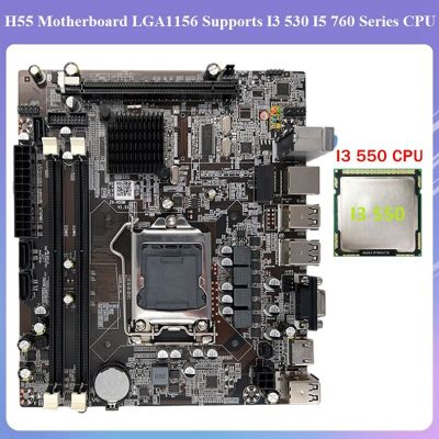 1ชุดเมนบอร์ดคอมพิวเตอร์เดสก์ท็อป LGA1156รองรับ I3 530 I5 760ซีพียูรุ่นหน่วยความจำ DDR3พร้อม CPU I3 550ตัว