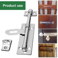 1PCS 4 Inch Hardware Door Lock Stainless Steel Padlock Barrel Bolt Latch Clasp Set Brushed Locking Door Window Drawer Cupboard