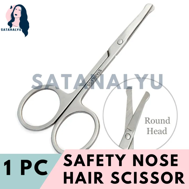 Professional Stainless Rounded Tip Safety Trimming Scissors for Nose ...